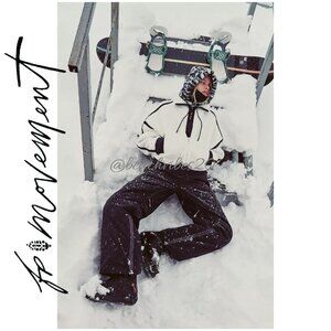 FP MOVEMENT Mountain High Half Zip Fleece White Combo Large NWOT